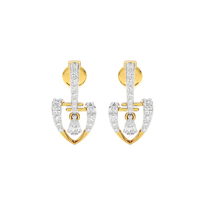 Spade of Sparkle Diamond Earrings 18 KT / Yellow Gold