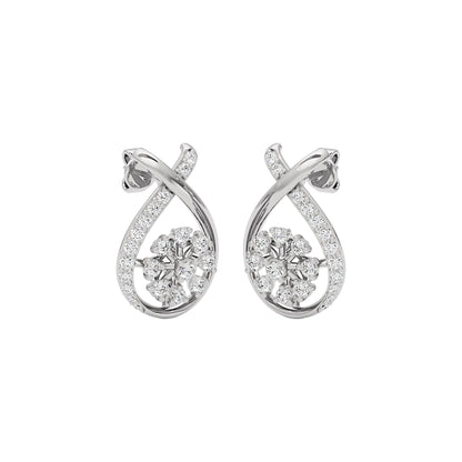Venetian Drop Diamond Earrings 18 KT / White Gold