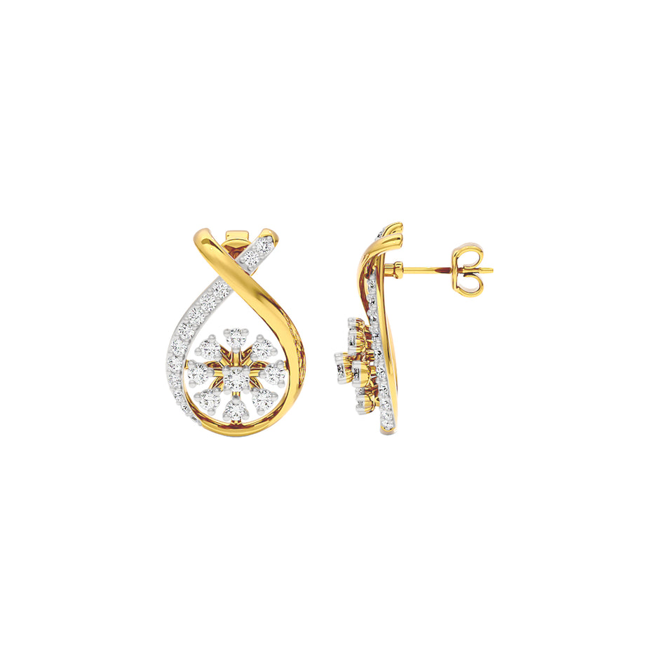 Venetian Drop Diamond Earrings 18 KT / Yellow Gold