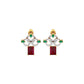 Fleur Motif Diamond Earrings 18 KT / Yellow Gold