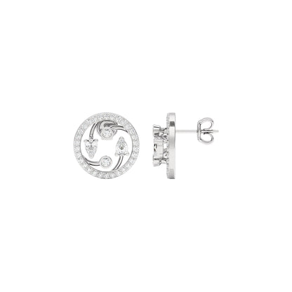 Fourfold Sparkle Diamond Earrings 18 KT / White Gold