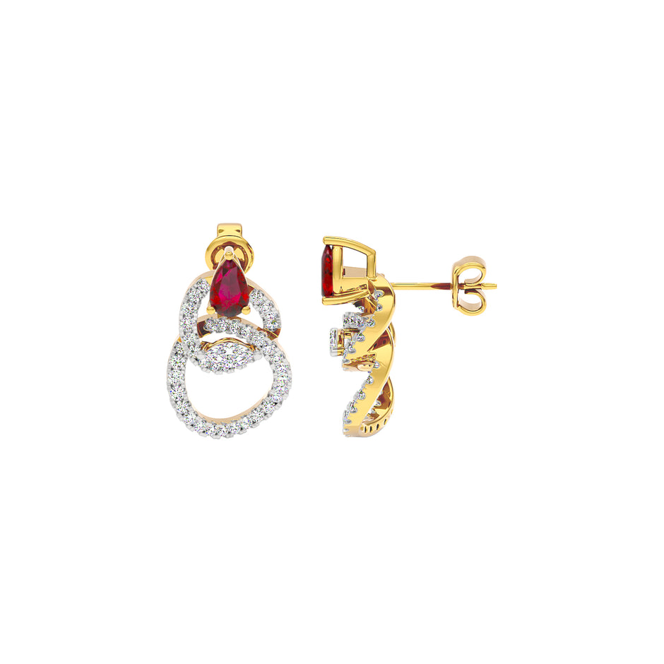 Enlighten Diamond Earrings 18 KT / Yellow Gold