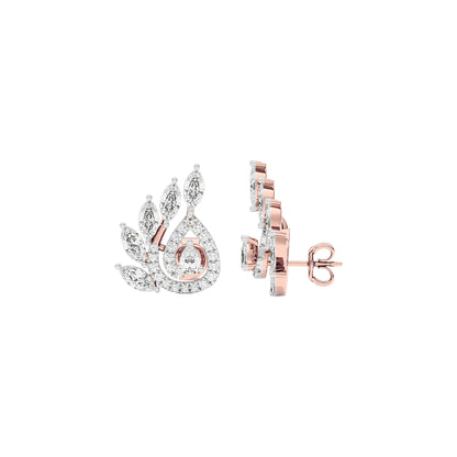 Marquise Quill Diamond Earrings 18 KT / Rose Gold
