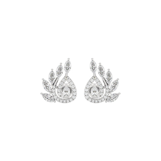 Marquise Quill Diamond Earrings 18 KT / White Gold