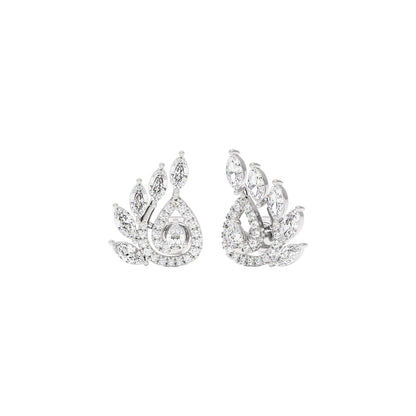 Marquise Quill Diamond Earrings 18 KT / White Gold