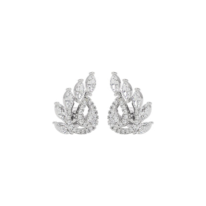 Marquise Quill Diamond Earrings 18 KT / White Gold