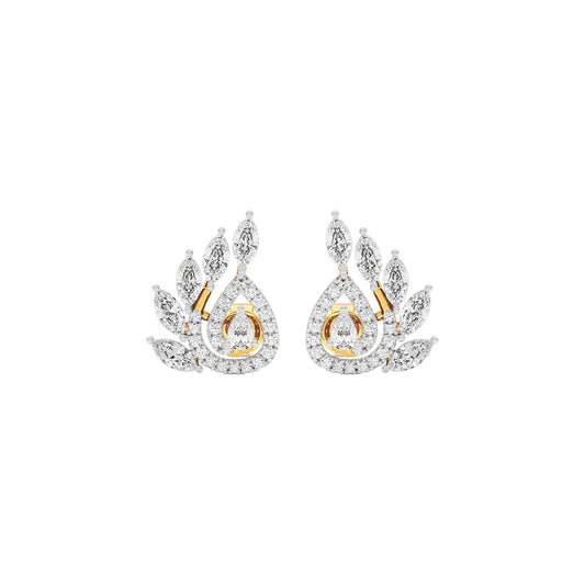 Marquise Quill Diamond Earrings 18 KT / Yellow Gold