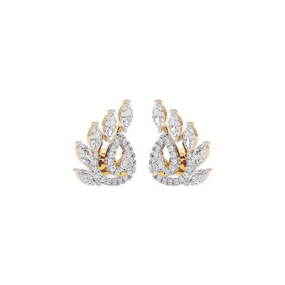 Marquise Quill Diamond Earrings 18 KT / Yellow Gold