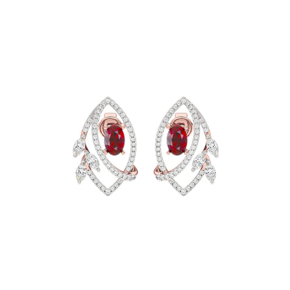Lattice Teardrop Diamond Earrings 18 KT / Rose Gold