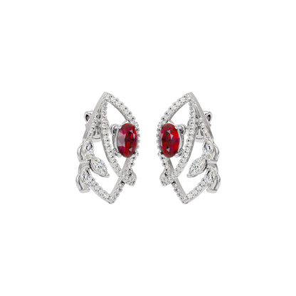 Lattice Teardrop Diamond Earrings 18 KT / White Gold
