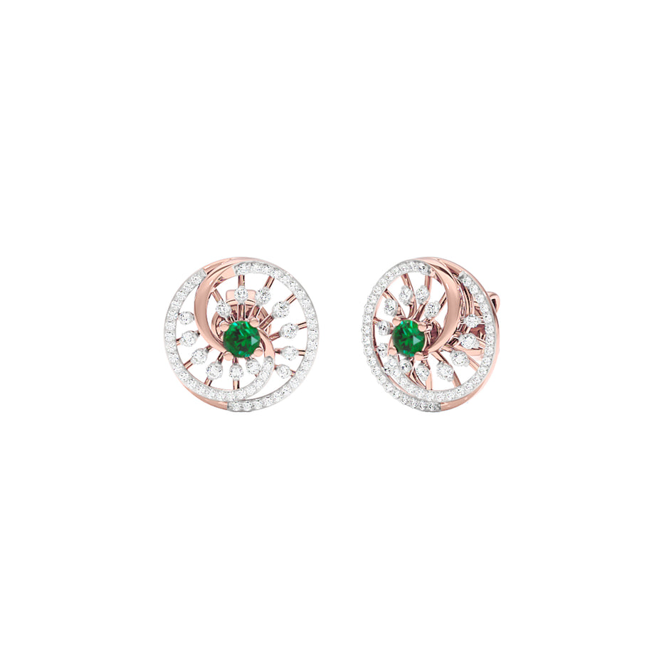 Swirled Blob Diamond Earrings 18 KT / Rose Gold