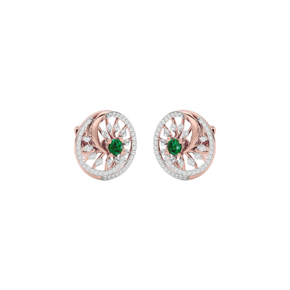 Swirled Blob Diamond Earrings 18 KT / Rose Gold