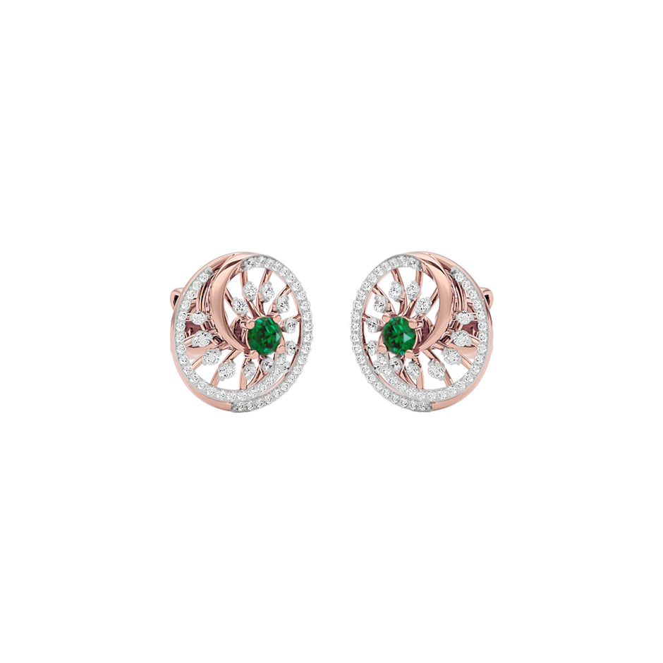 Swirled Blob Diamond Earrings 18 KT / Rose Gold
