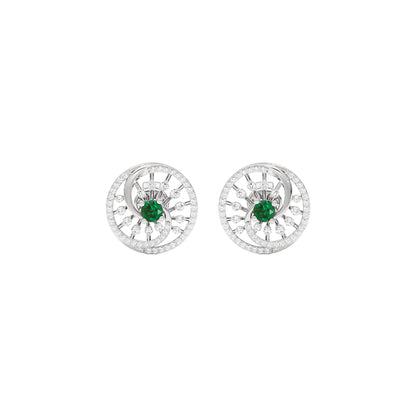 Swirled Blob Diamond Earrings 18 KT / White Gold