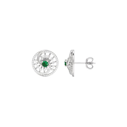 Swirled Blob Diamond Earrings 18 KT / White Gold
