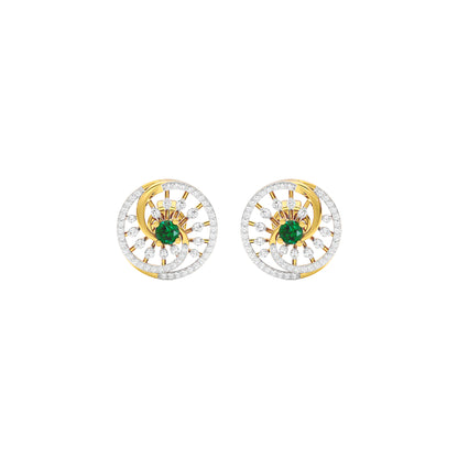 Swirled Blob Diamond Earrings 18 KT / Yellow Gold