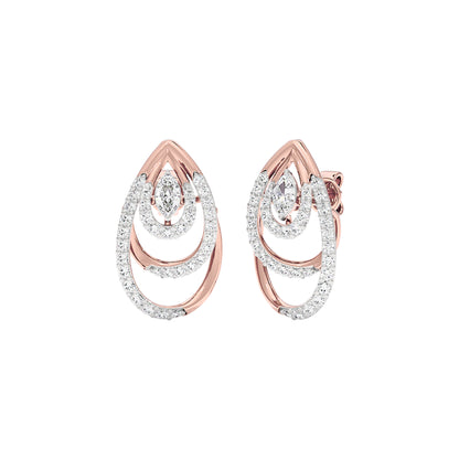 Echo Drop Diamond Earrings 18 KT / Rose Gold