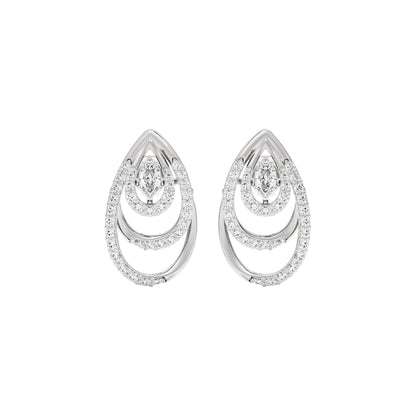Echo Drop Diamond Earrings 18 KT / White Gold