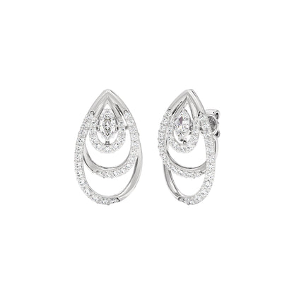 Echo Drop Diamond Earrings 18 KT / White Gold