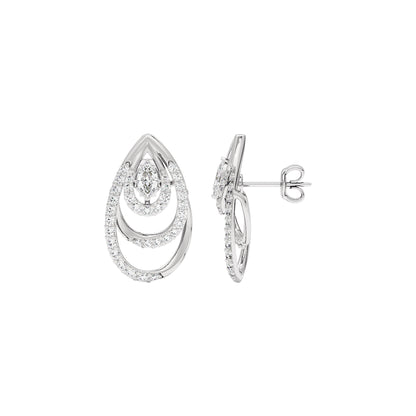 Echo Drop Diamond Earrings 18 KT / White Gold