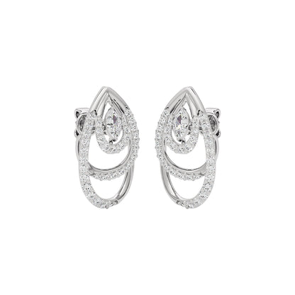 Echo Drop Diamond Earrings 18 KT / White Gold