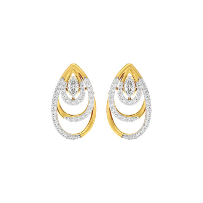 Echo Drop Diamond Earrings 18 KT / Yellow Gold