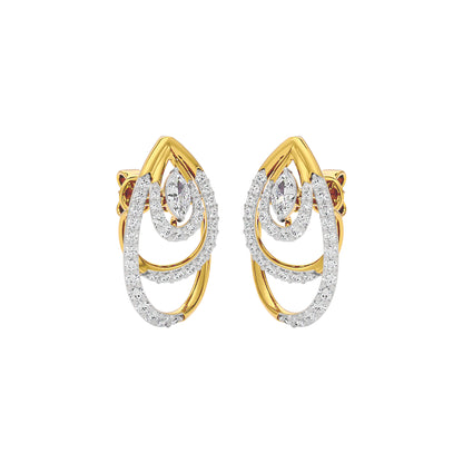 Echo Drop Diamond Earrings 18 KT / Yellow Gold