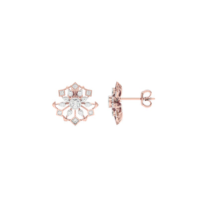 Nova Bloom Diamond Earrings 18 KT / Rose Gold