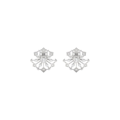 Nova Bloom Diamond Earrings 18 KT / White Gold
