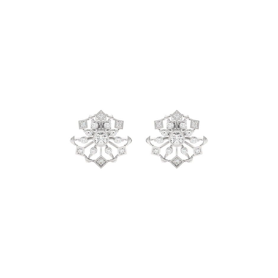 Nova Bloom Diamond Earrings 18 KT / White Gold