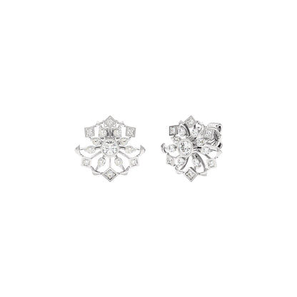 Nova Bloom Diamond Earrings 18 KT / White Gold