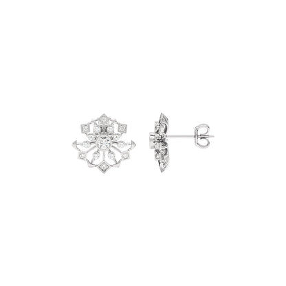Nova Bloom Diamond Earrings 18 KT / White Gold