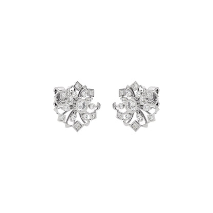 Nova Bloom Diamond Earrings 18 KT / White Gold