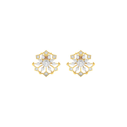 Nova Bloom Diamond Earrings 18 KT / Yellow Gold