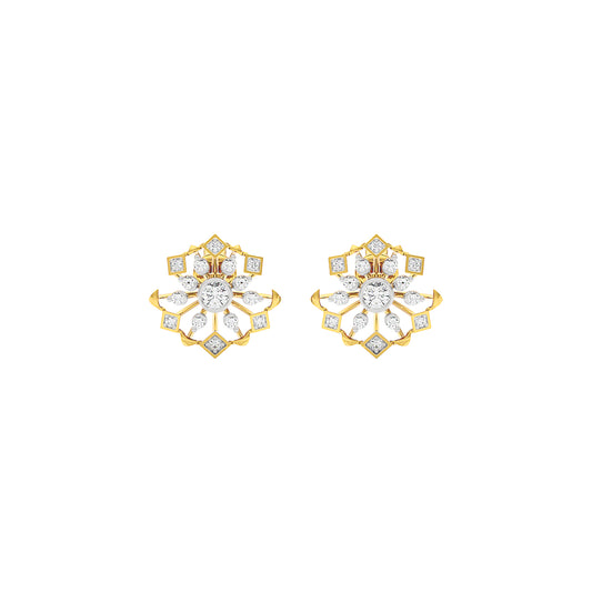 Nova Bloom Diamond Earrings 18 KT / Yellow Gold
