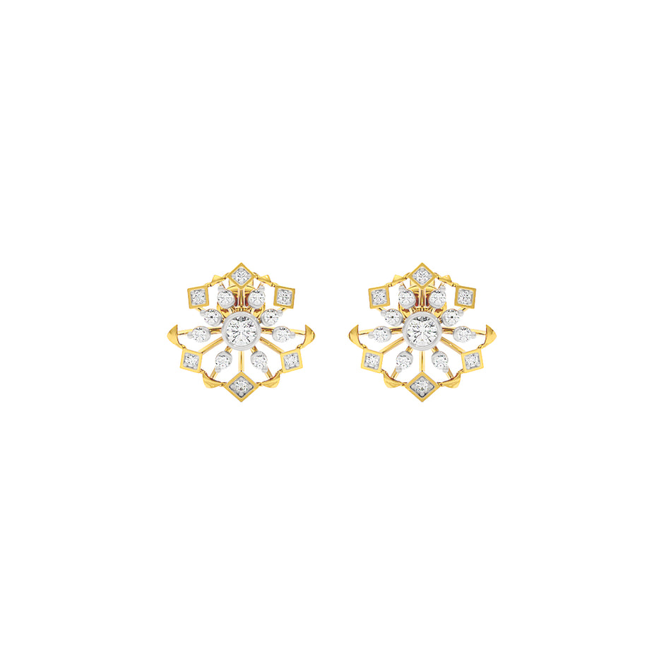 Nova Bloom Diamond Earrings 18 KT / Yellow Gold