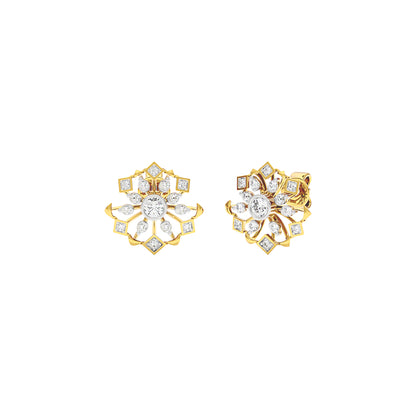 Nova Bloom Diamond Earrings 18 KT / Yellow Gold