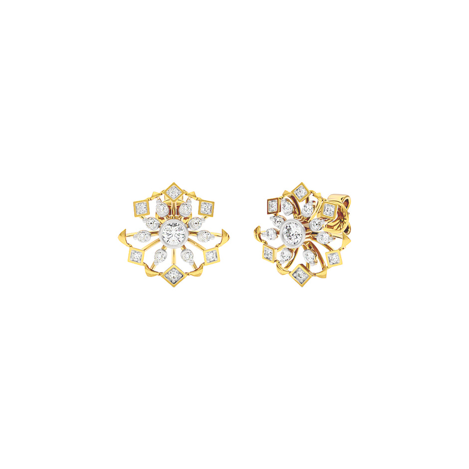Nova Bloom Diamond Earrings 18 KT / Yellow Gold
