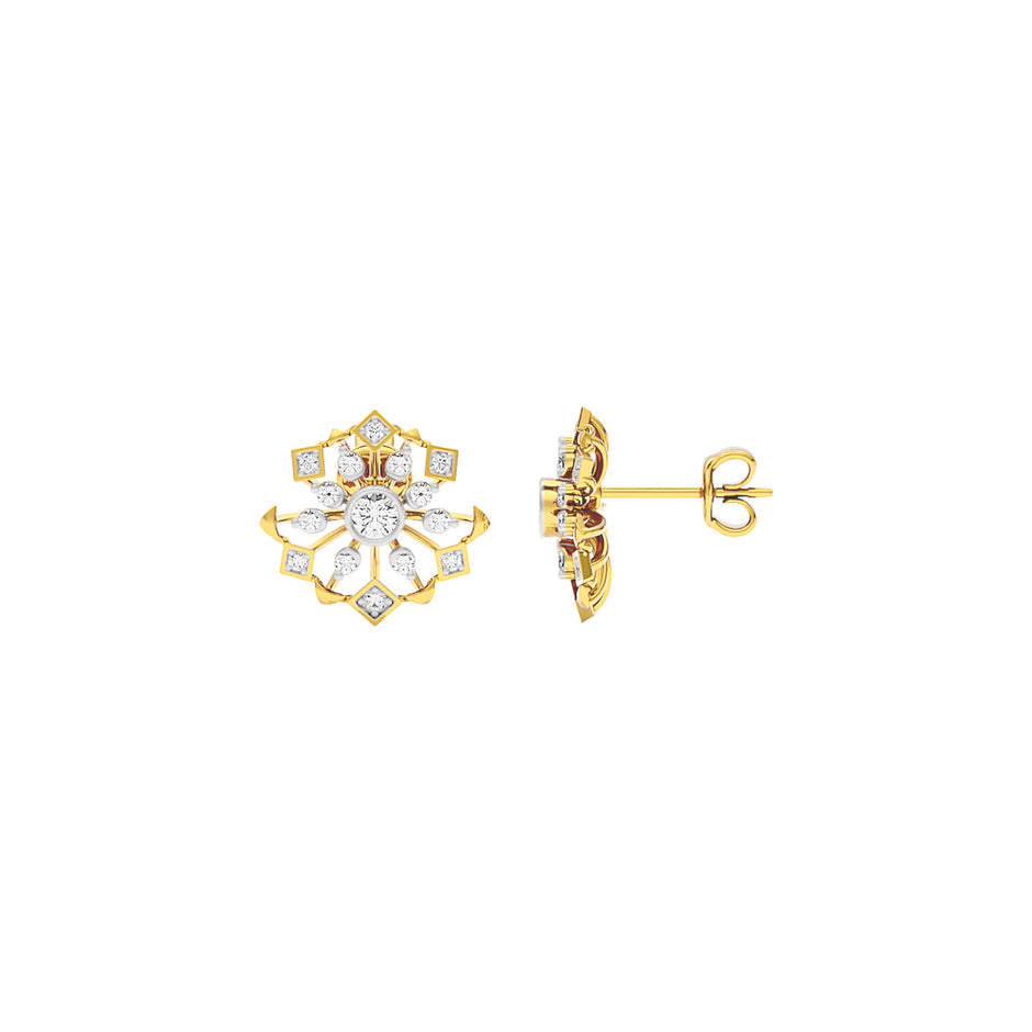 Nova Bloom Diamond Earrings 18 KT / Yellow Gold