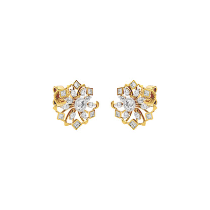 Nova Bloom Diamond Earrings 18 KT / Yellow Gold
