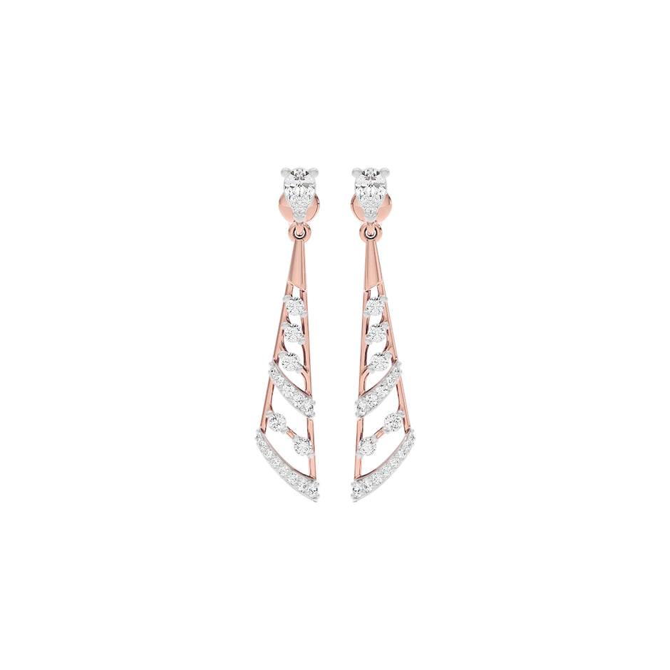The Meridian Diamond Earrings 18 KT / Rose Gold