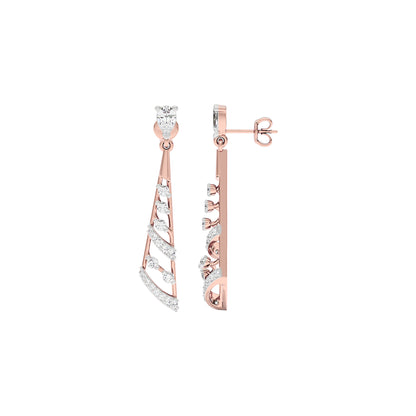 The Meridian Diamond Earrings 18 KT / Rose Gold
