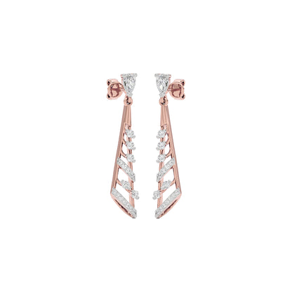 The Meridian Diamond Earrings 18 KT / Rose Gold