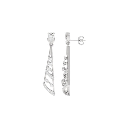 The Meridian Diamond Earrings 18 KT / White Gold