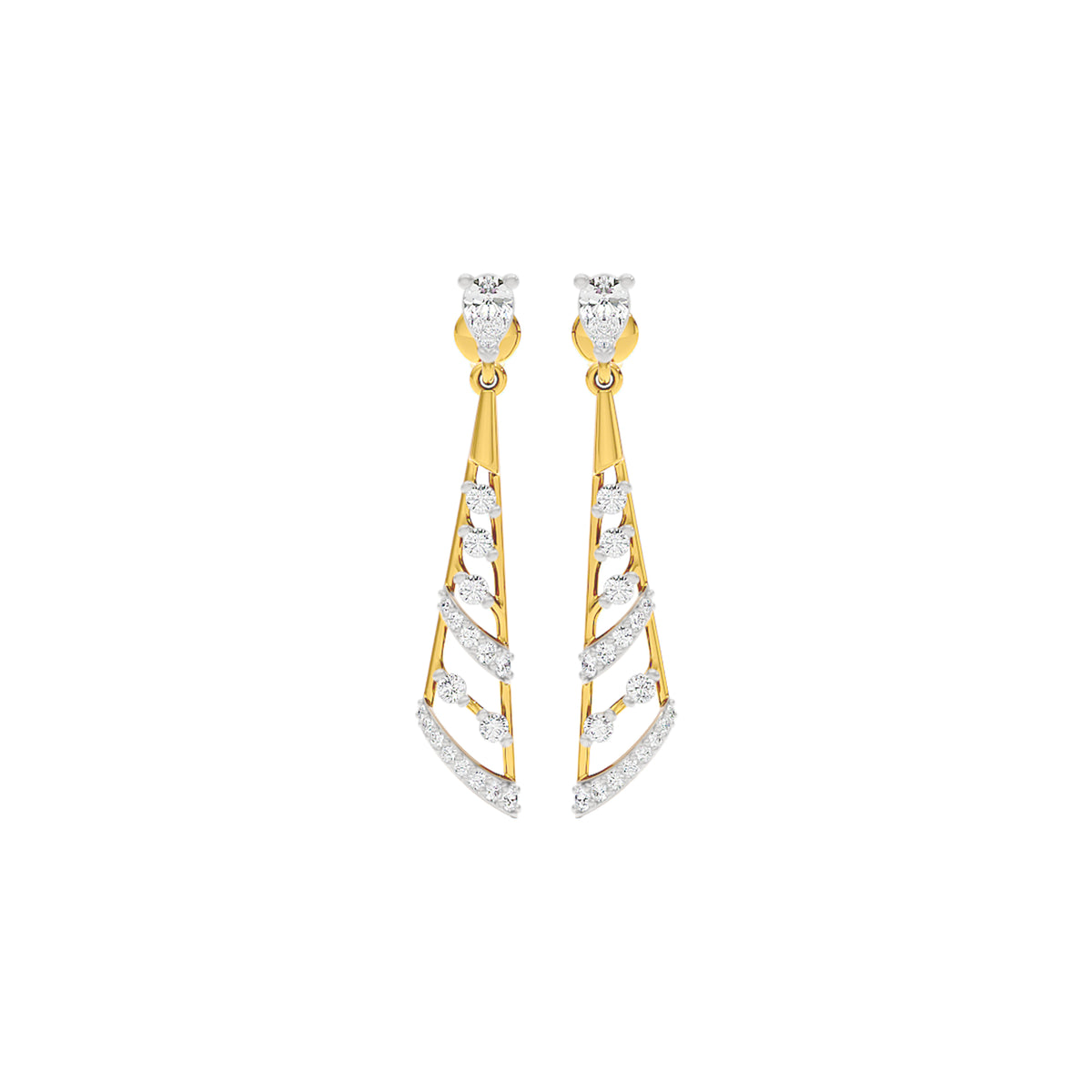 The Meridian Diamond Earrings 18 KT / Yellow Gold