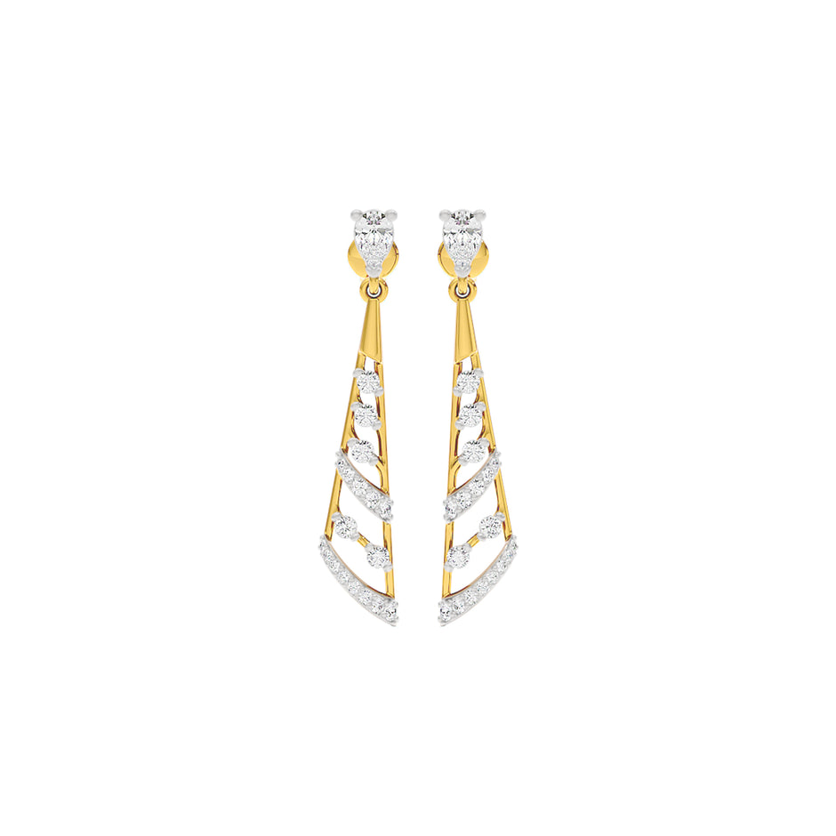 The Meridian Diamond Earrings 18 KT / Yellow Gold