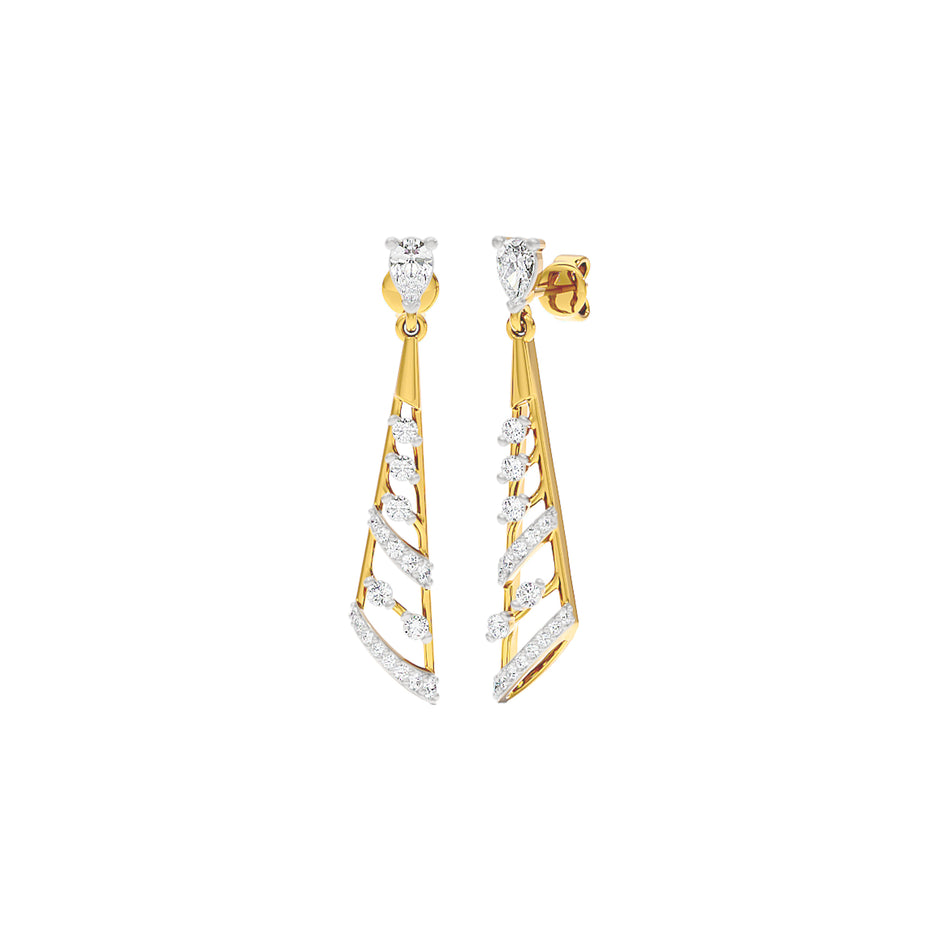 The Meridian Diamond Earrings 18 KT / Yellow Gold