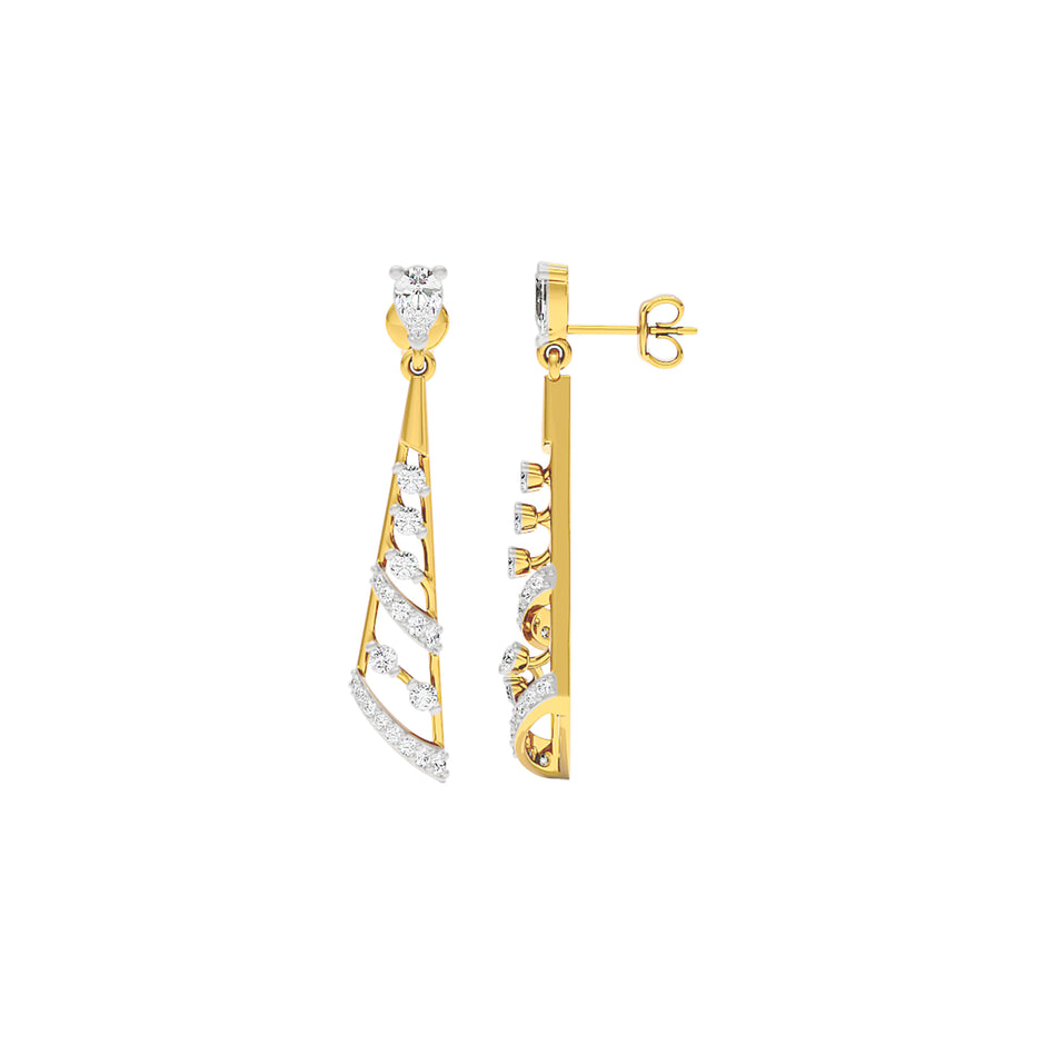 The Meridian Diamond Earrings 18 KT / Yellow Gold