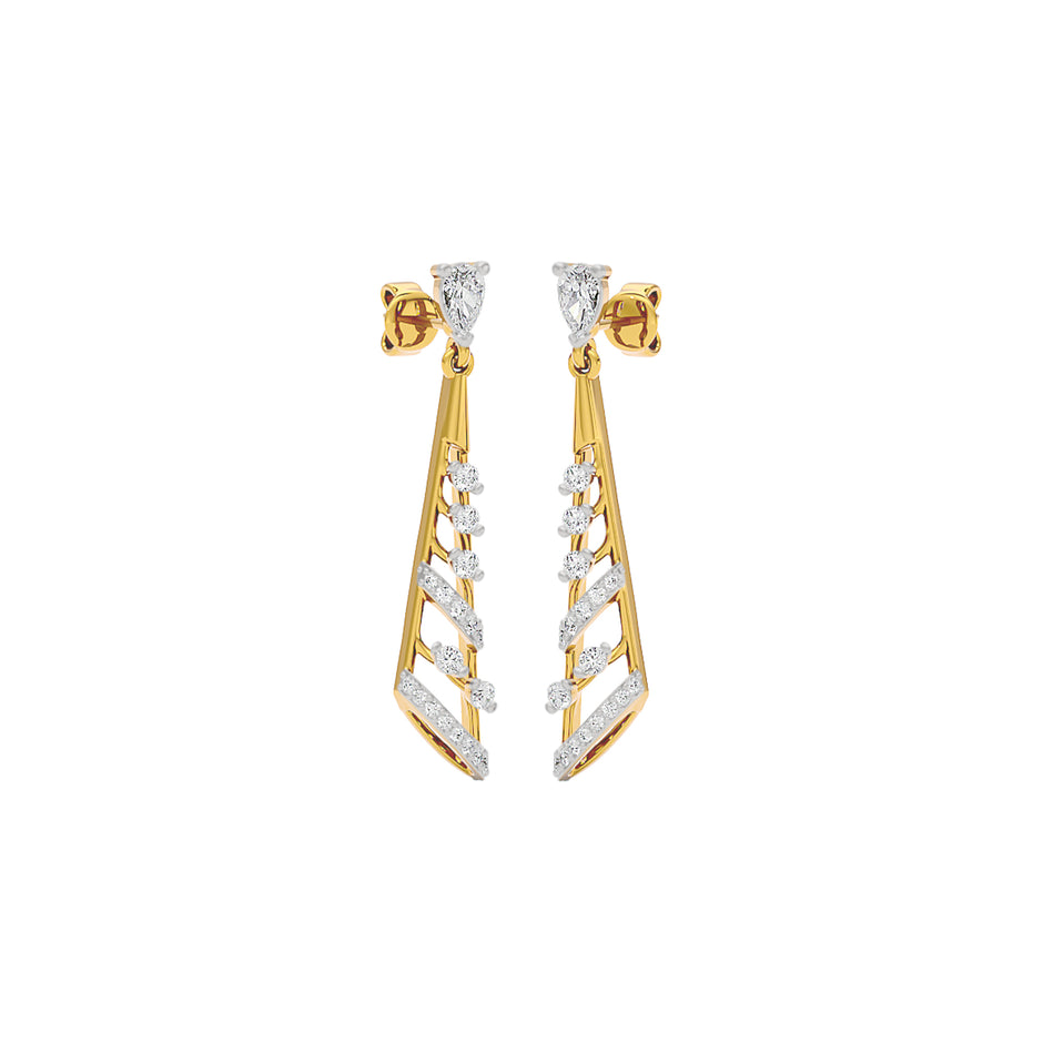 The Meridian Diamond Earrings 18 KT / Yellow Gold
