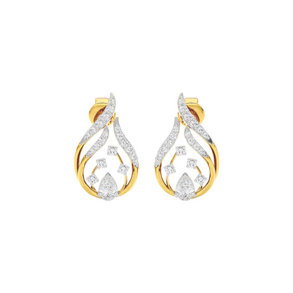 The Teardrop Diamond Earrings 18 KT / Yellow Gold